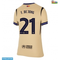 Barcelona Frenkie de Jong #21 Bortedrakt Dame 2025-26 Kortermet